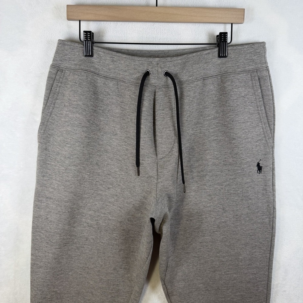 Polo Ralph Lauren Sweatpants Mens Large Gray Knit Joggers Black Pony Logo